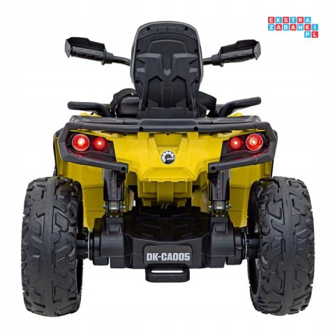 [CA005] Quad CAN-AM Outlander ATV na akumulator 4x200W 24V/7Ah EVA LED ekoskóra - żółty