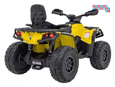 [CA005] Quad CAN-AM Outlander ATV na akumulator 4x200W 24V/7Ah EVA LED ekoskóra - żółty