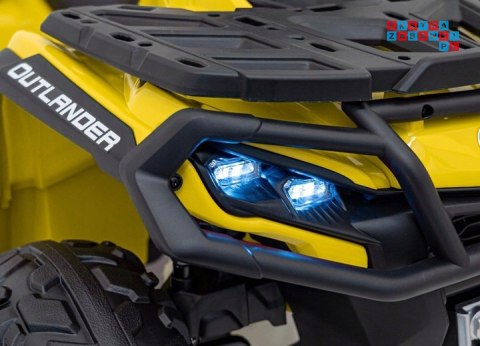 [CA005] Quad CAN-AM Outlander ATV na akumulator 4x200W 24V/7Ah EVA LED ekoskóra - żółty