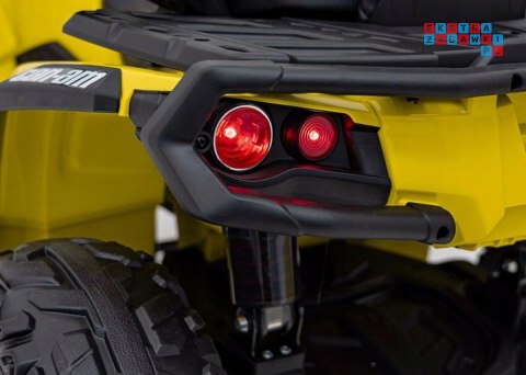 [CA005] Quad CAN-AM Outlander ATV na akumulator 4x200W 24V/7Ah EVA LED ekoskóra - żółty