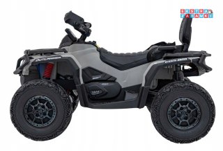 Czarny Quad CAN-AM Outlander ATV na akumulator - 4x200W, 24V/7Ah, EVA, LED, ekoskóra [CA005]