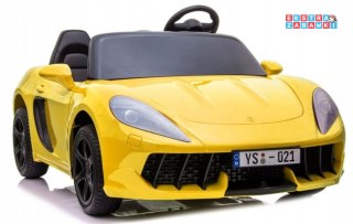 Żółty Perfecta Lift na akumulator - pompowane koła, MP3, LED, wolny start