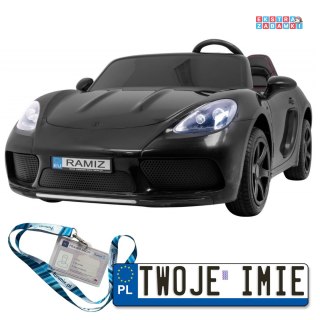 Czarne Perfecta Auto na akumulator - pompowane koła, MP3, LED