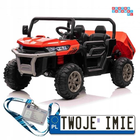 Pick-Up Speed 900 z napędem 4x4 Auto dla dzieci Ruchomy kiper Bagażnik Pilot Łopatka Audio LED