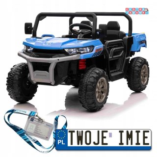 Pick-Up Speed 900 buggy na akumulator 4x4 - niebieski, 4x45W, 12V/10Ah, LED, bagażnik, pilot [XMX-623]