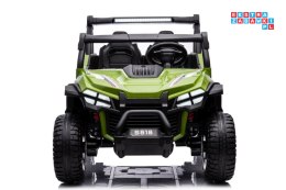 [13547] Autko terenowe S618 4x4 na akumulator 4x45W 24V/7Ah ekoskóra koła EVA Bluetooth LED - zielony