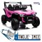 [13545] Autko terenowe S618 4x4 na akumulator 4x45W 24V/7Ah ekoskóra koła EVA Bluetooth LED - różowe