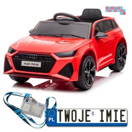 [11967] Audi RS6 na akumulator 2x45W 12/4.5Ah Pilot LED EVA - czerwony