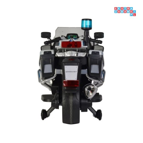 [PA.212.SR] Motocykl BMW policja 12V/7Ah koła EVA, kluczyk, policyjne światła LED
