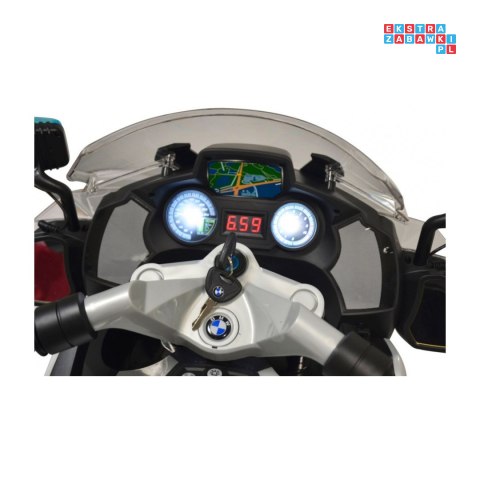 [PA.212.SR] Motocykl BMW policja 12V/7Ah koła EVA, kluczyk, policyjne światła LED