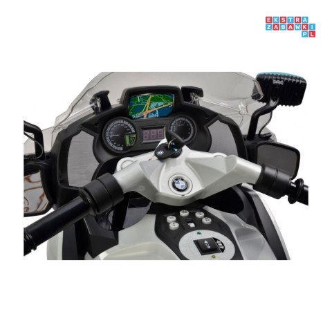 [PA.212.SR] Motocykl BMW policja 12V/7Ah koła EVA, kluczyk, policyjne światła LED