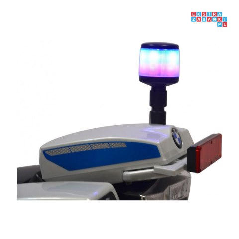 [PA.212.SR] Motocykl BMW policja 12V/7Ah koła EVA, kluczyk, policyjne światła LED