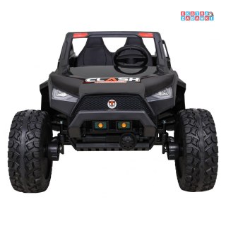 Czarny Buggy clash na akumulator 4x4 - czarny, 4x45W, 12V/14Ah, pilot, ekoskóra, EVA, LED, MP3 [SX1928]