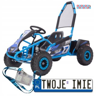 Buggy Niebieski na akumulator - niebieski, 1000W, bezszczotkowy, pompowane koła