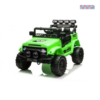 [JJ2122] Pojazd Off-road Climber na akumulator 4x4 (2x35W 2x20W) 12V/7Ah ekoskóra EVA LED pilot - zielony