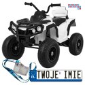 [BDM0906.AIR] Quad ATV Air na akumulator 2x45W 12V/7Ah Koła pompowane MP3 Wolny Start - biały