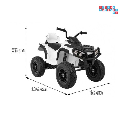 [BDM0906.AIR] Quad ATV Air na akumulator 2x45W 12V/7Ah Koła pompowane MP3 Wolny Start - biały