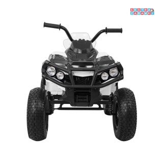 Biały Quad ATV Air na akumulator - 2x45W, 12V/7Ah, Koła pompowane, MP3, Wolny Start [BDM0906.AIR]