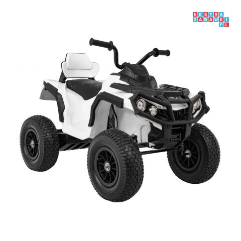 [BDM0906.AIR] Quad ATV Air na akumulator 2x45W 12V/7Ah Koła pompowane MP3 Wolny Start - biały