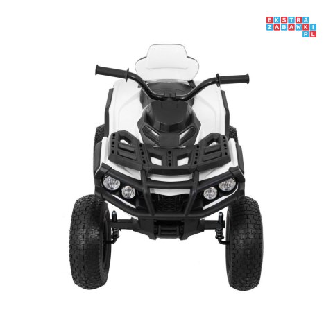 [BDM0906.AIR] Quad ATV Air na akumulator 2x45W 12V/7Ah Koła pompowane MP3 Wolny Start - biały