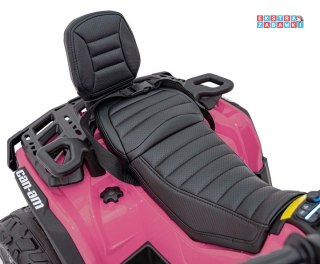 Różowy Quad CAN-AM Outlander na akumulator - 4x45W, 12V/14Ah, pilot, LED, koła EVA [CA005.2.4GHZ]