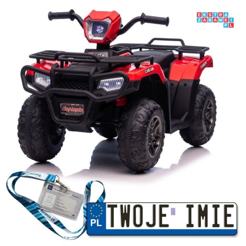 [13551] Quad JC915 na akumulator 2x45W 12V/4,5Ah MP3 LED - czerwony