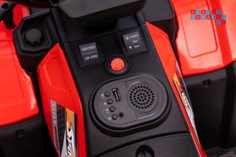 [13551] Quad JC915 na akumulator 2x45W 12V/4,5Ah MP3 LED - czerwony