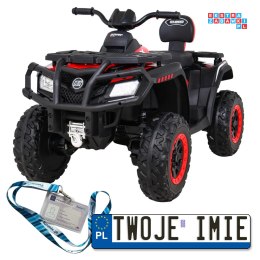 [S615] Quad XT-Speed na akumulator 4x80W 24V/7Ah EVA MP3 LED - czerwony