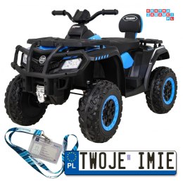 [S615] Quad XT-Speed na akumulator 4x80W 24V/7Ah EVA MP3 LED - niebieski