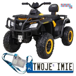 [S615] Quad XT-Speed na akumulator 4x80W 24V/7Ah EVA MP3 LED - żółty