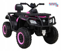 [S615] Quad XT-Speed na akumulator 4x80W 24V/7Ah EVA MP3 LED - różowy