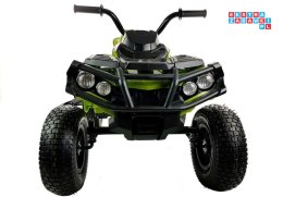 [4116] Quad BDM0906 na akumulator 2x45W 12V/7Ah pilot LED pompowane koła ekoskóra - zielony