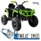 [4116] Quad BDM0906 na akumulator 2x45W 12V/7Ah pilot LED pompowane koła ekoskóra - czarno-zielony