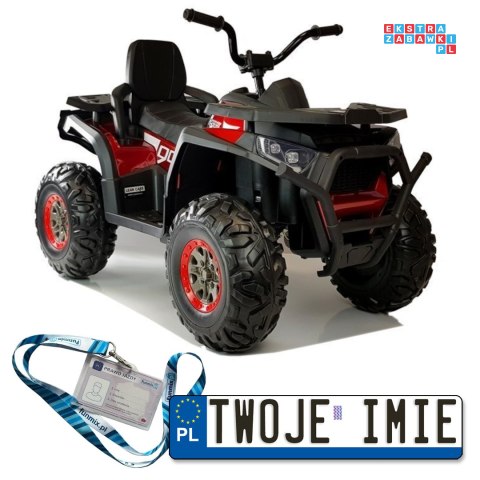 [7493] Quad XMX607 lakierowany na akumulator 4x45W 12V/10Ah EVA LED - czerwony