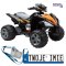 [2034] Quad na akumulator 2x45W 12V/7Ah Duże koła klakson LED MP3 - czarny