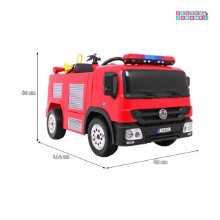 Czerwone Auto straż pożarna na akumulator - 12V/10Ah, Pilot, EVA - [SX1818]