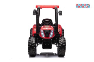 Traktor New Holland na akumulator - czerwony, 24V/10AH, 2x200W, EVA, ekoskóra, pilot [A011A]