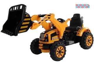 Traktor koparka z łyżką na akumulator - pomarańczowy, 2x45W [3405]