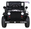 Pojazd Wojskowy Retro z napędem 4X4 na Pilota 2 Bagażniki Wolny Start MP3 LED