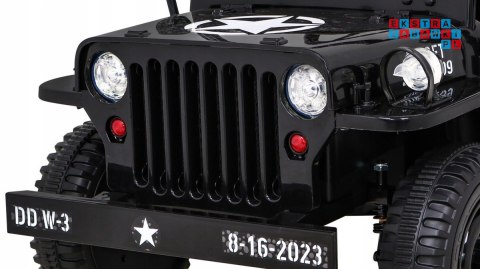 Pojazd Wojskowy Retro z napędem 4X4 na Pilota 2 Bagażniki Wolny Start MP3 LED