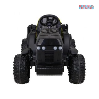 Traktor Titanium z przyczepą na akumulator - 2x45W, panel audio, EVA, LED, pasy, pilot [BDM0925]
