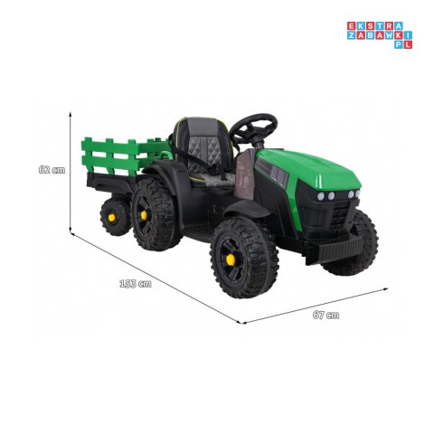Pojazd traktor Titanium z przyczepą dla dzieci na akumulator 2x45w