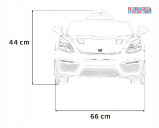 Białe Porsche Spyder RS 718 na akumulator - 2x45W, 12V/7Ah, LED, EVA, pilot - [DK-P718]