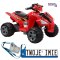 [2035] Quad na akumulator 2x45W 12V/7Ah Duże koła klakson LED MP3 - czerwony