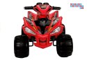 [2035] Quad na akumulator 2x45W 12V/7Ah Duże koła klakson LED MP3 - czerwony