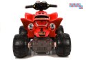 [2035] Quad na akumulator 2x45W 12V/7Ah Duże koła klakson LED MP3 - czerwony