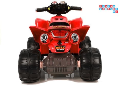 [2035] Quad na akumulator 2x45W 12V/7Ah Duże koła klakson LED MP3 - czerwony