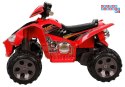 [2035] Quad na akumulator 2x45W 12V/7Ah Duże koła klakson LED MP3 - czerwony