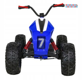 Niebieski Quad Lucky Seven na akumulator - 2x45W, 12V/10Ah, Koła EVA, Wolny Start, LED, MP3 [LL718]