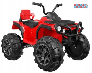 Quad ATV z pilotem na akumulator - czerwony, 2x45W 12V/7Ah, EVA, Radio, MP3, Wolny Start [BDM0906.2.4GHZ]